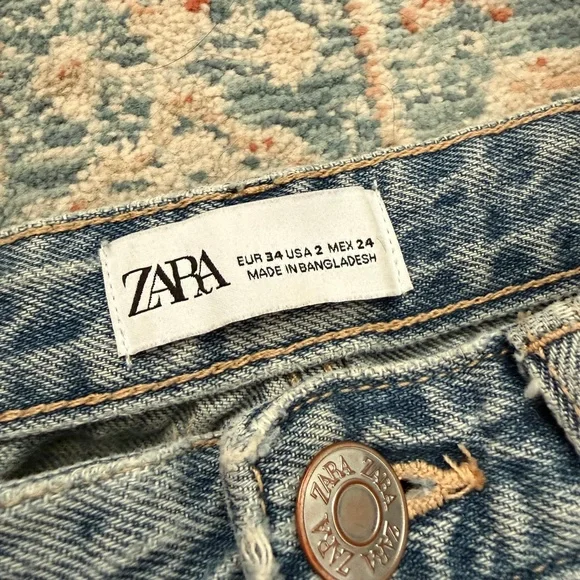 Zara Wide Leg Denim Jeans — Size 2 - Picture 6 of 6
